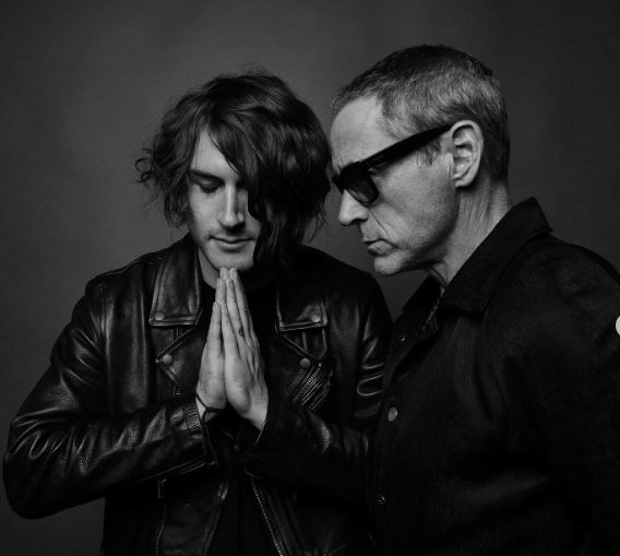 Indio Downey and Robert Downey Jr in Black Shirts